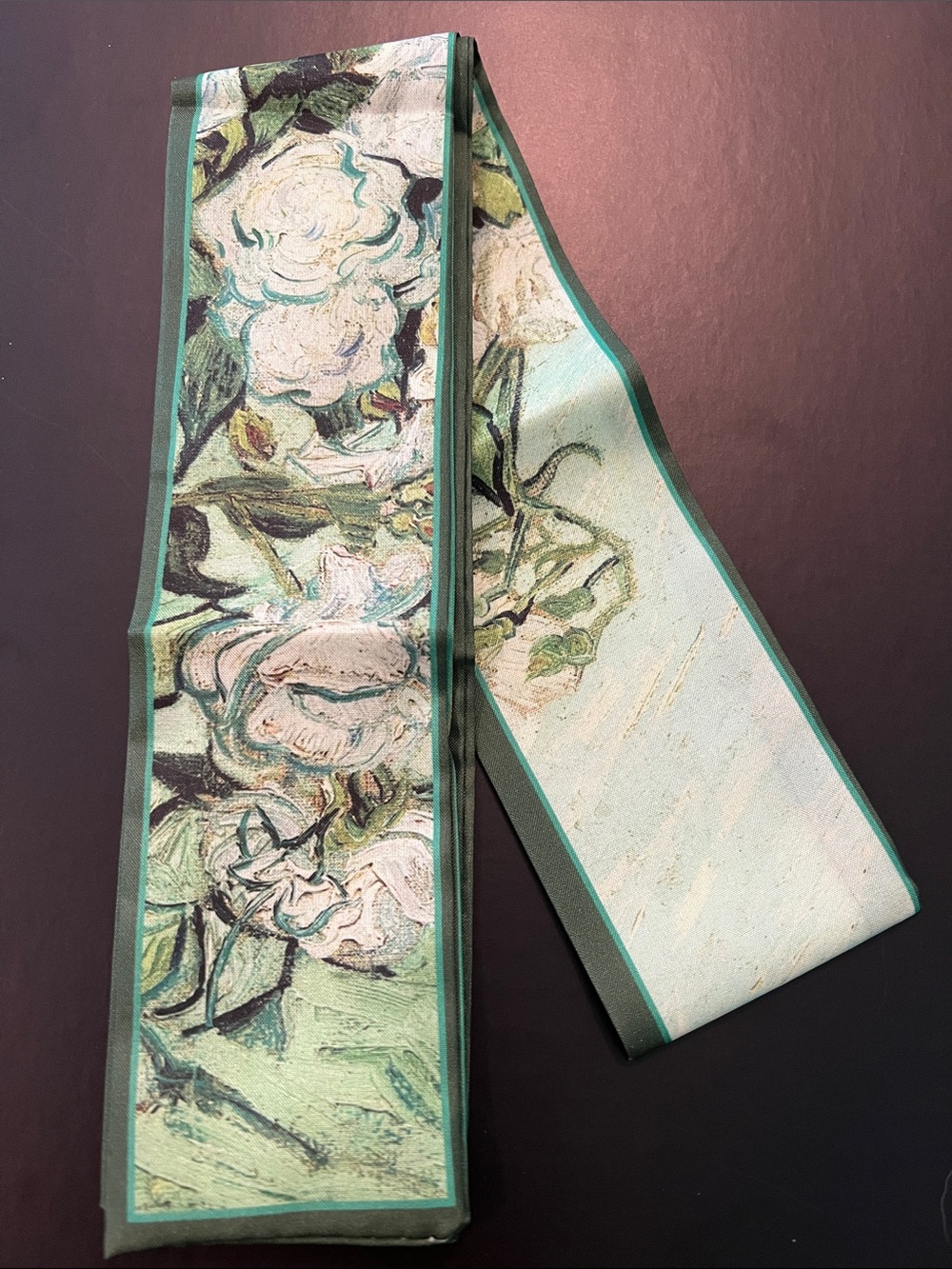 Floral Patterned Scarf in Green